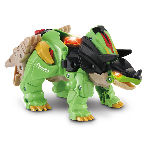 Groene speelgoed dinosaurus met knipperend lichtje voor kinderen