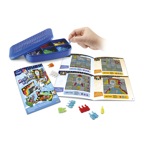 VTech Magic Lights 3D - Educatief Speelgoed - Inclusief 180 Pinnetjes - 6  Kleuren 